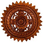 Панно из дерева круглое Flower Panel With Trees варинант исполнения - 1 | Loft Concept в Костроме