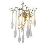Бра с декором в виде ветвей и стеклянных подвесок в форме капель Droplet Chandelier варинант исполнения - 2 | Loft Concept в Костроме