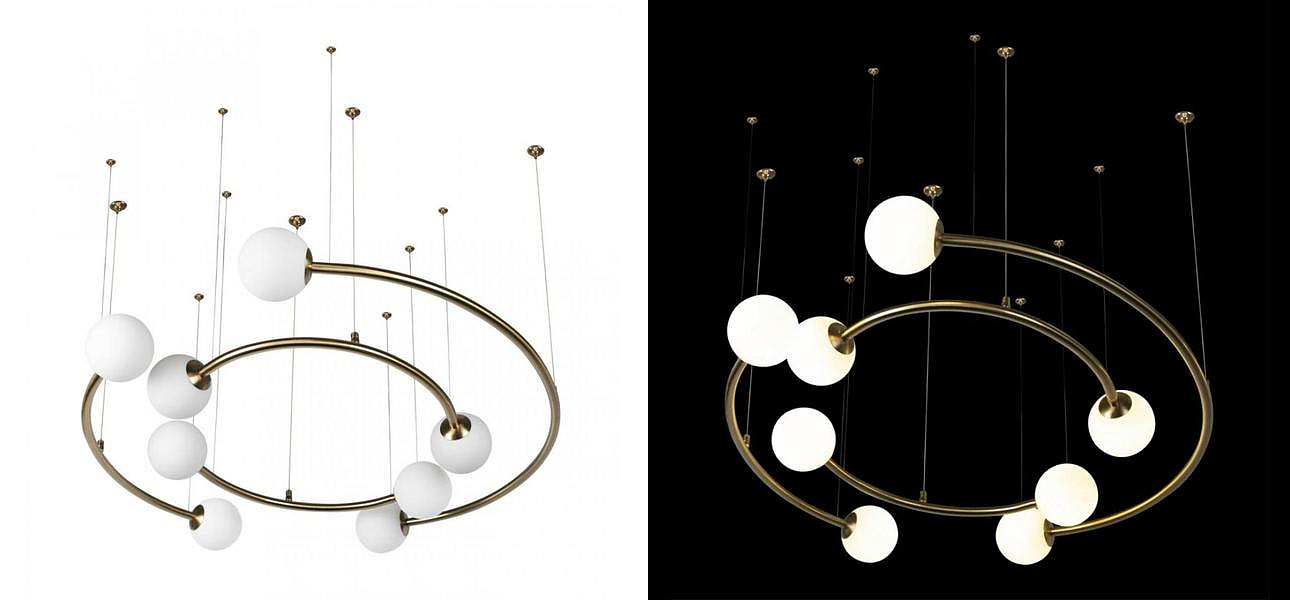 Дизайнерская Модульная Люстра PLANETARY two rings Gold 80 см Дизайнерская Модульная Люстра PLANETARY two rings Gold 80 см - Loft-Concept в Костроме
