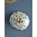 Шкатулка голубого цвета с рисунком и состаренным эффектом Eden Garden варинант исполнения - 5 | Loft Concept в Костроме