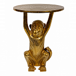 Столик с подстольем в виде обезьянки Bombay Gold варинант исполнения - 2 | Loft Concept в Костроме