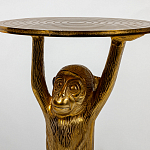 Столик с подстольем в виде обезьянки Bombay Gold варинант исполнения - 4 | Loft Concept в Костроме