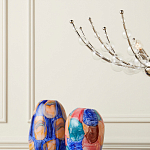 Люстра  с круглыми прозрачными шарами на серебряном каркасе Silver Stalk варинант исполнения - 3 | Loft Concept в Костроме