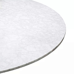 Круглый обеденный стол с белой мраморной столешницей White Tabletop on Black Base варинант исполнения - 6 | Loft Concept в Костроме