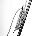 Торшер в виде прожектора с круглым тканевым абажуром на треноге черного цвета Radiance Éclat варинант исполнения - 7 | Loft Concept в Костроме