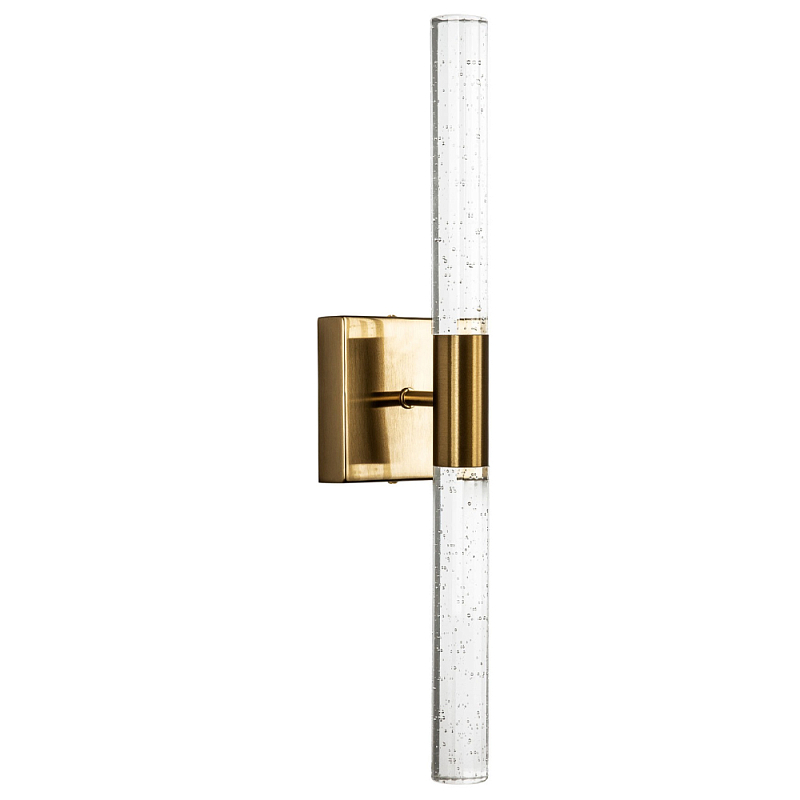 Бра со стеклянным плафоном латунь Gileberte Glass Tube Wall Lamp Brass Прозрачное Стекло Латунь Бра со стеклянным плафоном латунь Gileberte Glass Tube Wall Lamp Brass Прозрачное Стекло Латунь в Костроме | Loft Concept