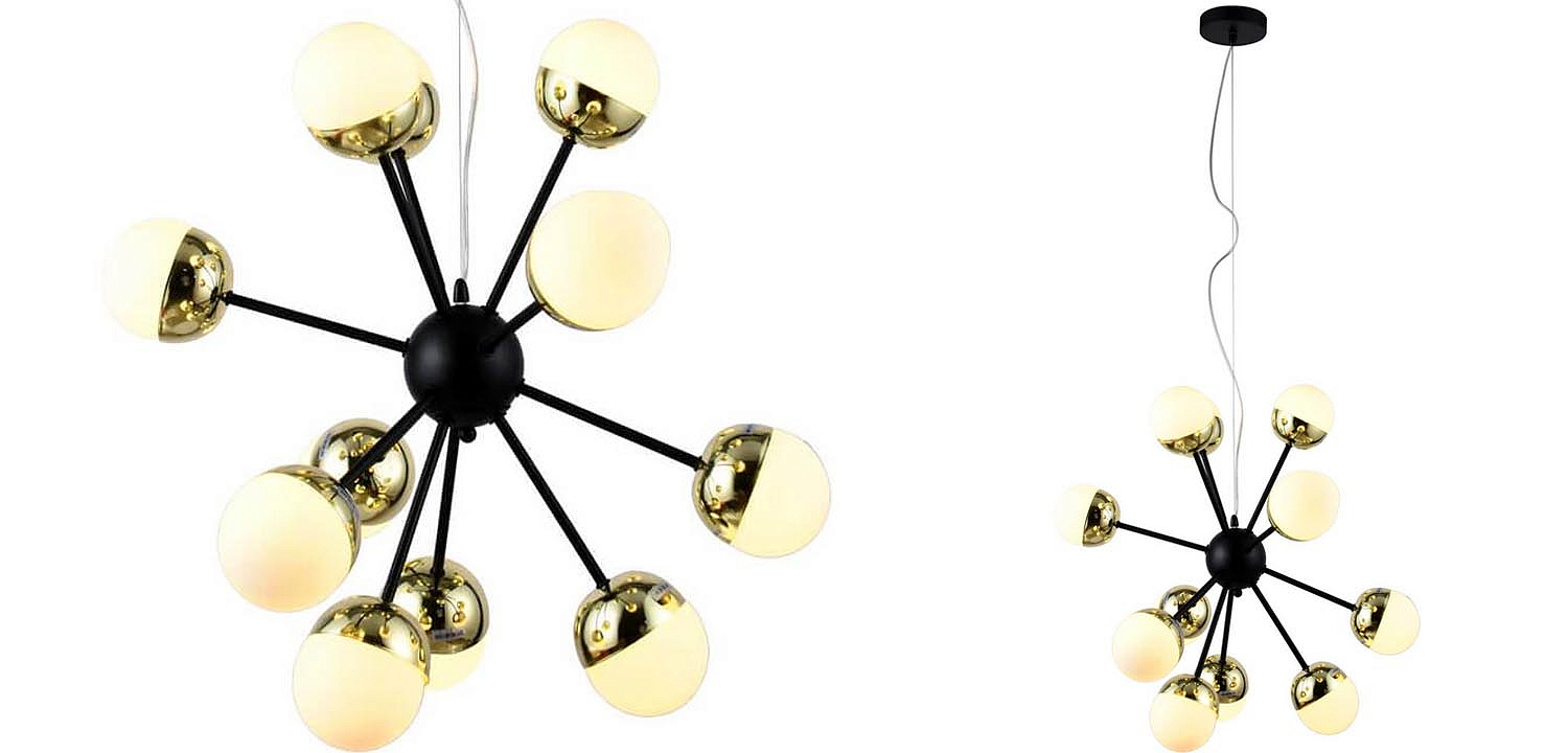 Люстра Sputnik White and Gold Globe Chandelier 12 Люстра Sputnik White and Gold Globe Chandelier 12 - Loft-Concept в Костроме