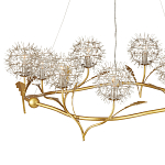 Люстра круглая с декором в виде цветков одуванчика Hanging Dandelion варинант исполнения - 2 | Loft Concept в Костроме