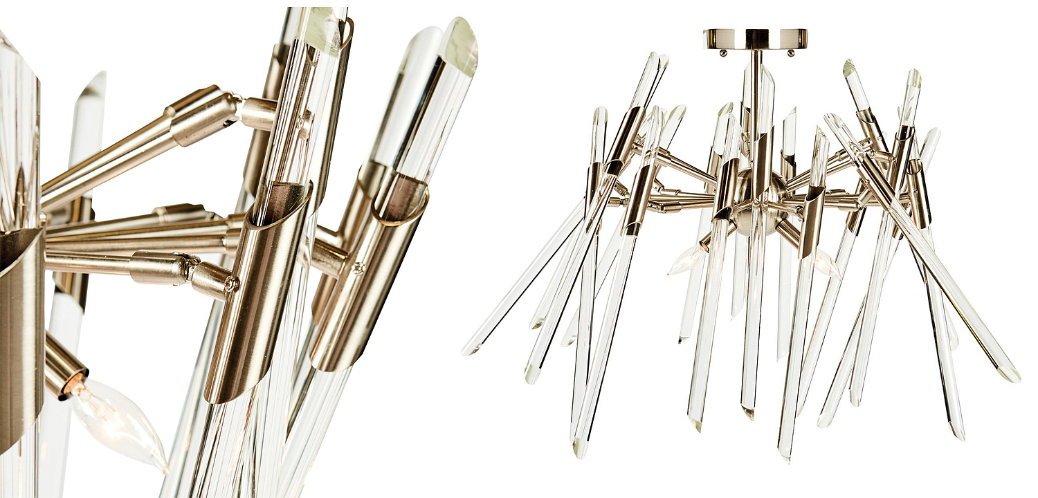 Потолочный светильник Ice Rods Chandelier nickel Потолочный светильник Ice Rods Chandelier nickel - Loft-Concept в Костроме