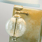 Бра со стеклянным шарообразным декором с пузырьками и бежевым абажуром Feiss варинант исполнения - 3 | Loft Concept в Костроме