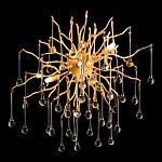 Бра с лучеобразным основанием и подвесками из прозрачного стекла в виде длинных капель Droplet Chandelier варинант исполнения - 2 | Loft Concept в Костроме