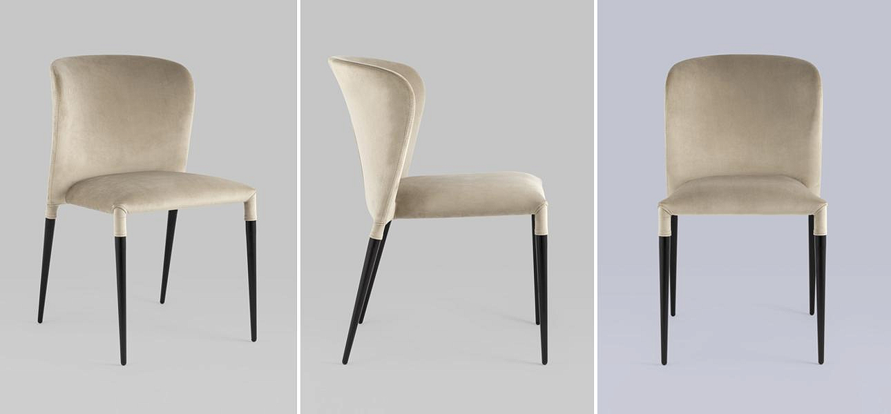 Стул Lori Chair Бежевый Велюр Стул Lori Chair Бежевый Велюр - Loft-Concept в Костроме