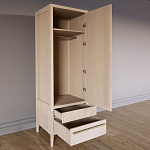 Узкий Шкаф Primo с 2 выдвижными ящиками Светлый дуб варинант исполнения - 7 | Loft Concept в Костроме