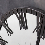 Часы настенные зеркальные с чёрным металлическим циферблатом Mirror Tower Clock варинант исполнения - 4 | Loft Concept в Костроме