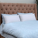 Постельное белье голубого цвета из перкаля с принтом 200х220 см Aurora Allure варинант исполнения - 6 | Loft Concept в Костроме