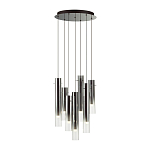 Люстра каскадная с 7-ю цилиндрическими плафонами из стекла Luminous Cylinders варинант исполнения - 2 | Loft Concept в Костроме
