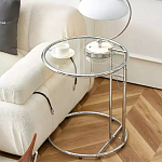 Дизайнерский журнальный стол круглый на стальном каркасе Fahek варинант исполнения - 2 | Loft Concept в Костроме