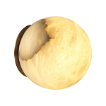 Настенно-потолочный светильник с плафоном в форме шара из алебастра Cryptocrystalline Stone варинант исполнения - 8 | Loft Concept в Костроме