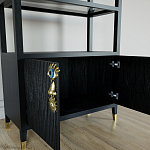 Стеллаж со стеклянными полками Elsa Dreams Black варинант исполнения - 2 | Loft Concept в Костроме