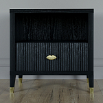Прикроватная тумбочка с полкой Elsa Dreams Black варинант исполнения - 5 | Loft Concept в Костроме