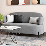 Диван в велюровой обивке серого цвета COLOR BLOCK варинант исполнения - 8 | Loft Concept в Костроме