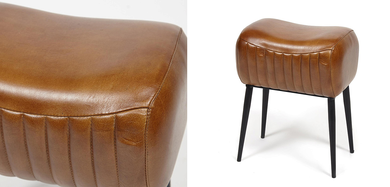 Пуф из кожи буйвола Industrial leather pouf Пуф из кожи буйвола Industrial leather pouf - Loft-Concept в Костроме