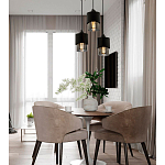 Каскадный светильник с 3-мя плафонами из дымчатого стекла Volta Flos Cascade Hanging Lamp варинант исполнения - 3 | Loft Concept в Костроме