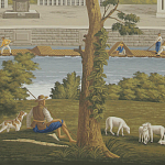 Обои ручная роспись Monuments of Paris Roberts on scenic paper варинант исполнения - 1 | Loft Concept в Костроме