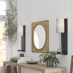 Бра на прозрачном штативе с тканевым абажуром в форме цилиндра Conciseness варинант исполнения - 5 | Loft Concept в Костроме