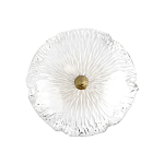 Бра в форме прозрачного стеклянного цветка с рельефной текстурой Textured Glass варинант исполнения - 3 | Loft Concept в Костроме