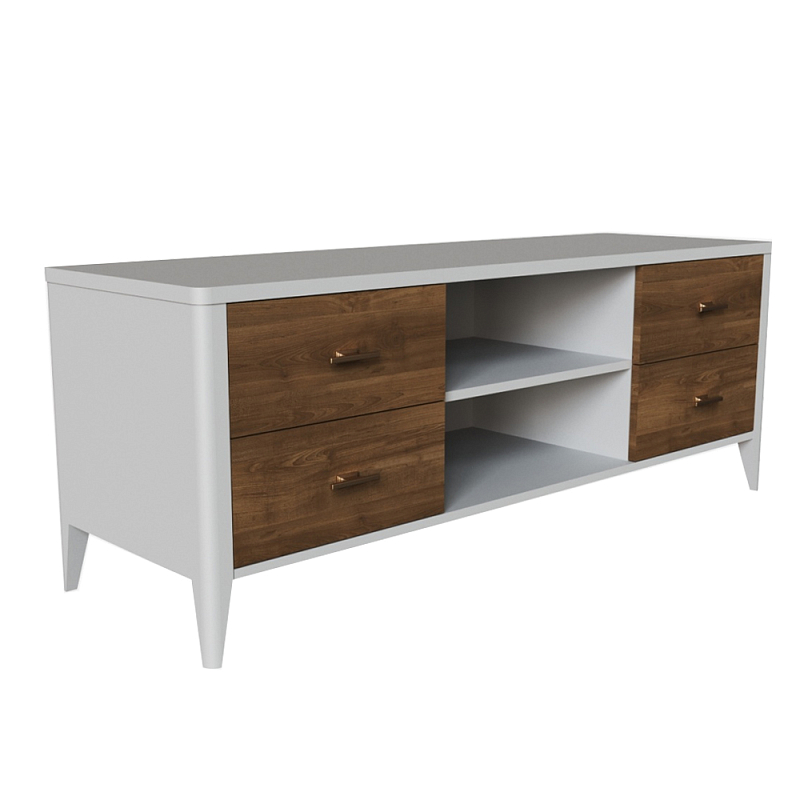 ТВ-тумба с 4-мя ящиками и полками Tasteful Furniture Слоновая кость ТВ-тумба с 4-мя ящиками и полками Tasteful Furniture Слоновая кость в Костроме | Loft Concept