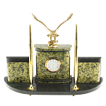 Настольный письменный набор из змеевика и бронзы с декором в виде орла Successful Leader варинант исполнения - 1 | Loft Concept в Костроме