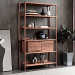 Стеллаж в гостиную для книг Moon Walnut Furniture варинант исполнения - 4 | Loft Concept в Костроме