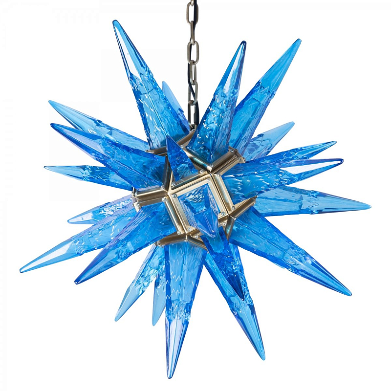 Люстра Chandelier Star Blue Латунь Люстра Chandelier Star Blue Латунь в Костроме | Loft Concept