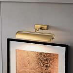 Светильник для картин цвета состаренная латунь с широким плафоном на прямоугольном основании Elstead Lighting варинант исполнения - 12 | Loft Concept в Костроме