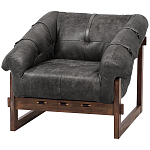 Кресло Duncan винтажная черная кожа варинант исполнения - 2 | Loft Concept в Костроме