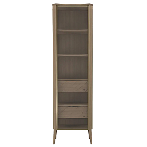 Витрина левая из массива дуба с 5-ю полками и 2-мя ящиками Tasteful Furniture