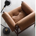 Кресло с деревянным каркасом и обивкой из натуральной кожи Medieval Furniture варинант исполнения - 5 | Loft Concept в Костроме