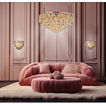 Люстра каскадная с подвесками в форме колец Galaxy of Light варинант исполнения - 8 | Loft Concept в Костроме