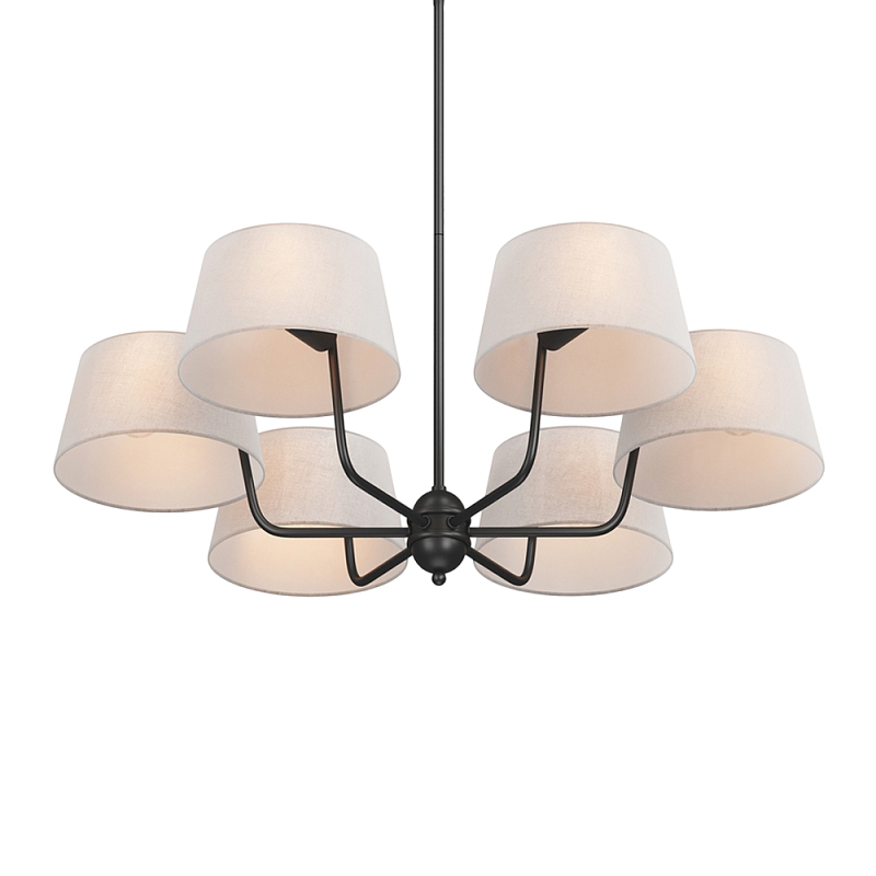 Люстра подвесная Modesto Е14 Латунь Черный Бежевый в Костроме | Loft Concept 