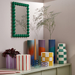 Настенное зеркало в зеленой раме Nya Green Mirror варинант исполнения - 3 | Loft Concept в Костроме