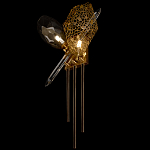 Бра с 2-мя плафонами из стекла и металла и вертикальными подвесками Gilded Mirage  варинант исполнения - 6 | Loft Concept в Костроме