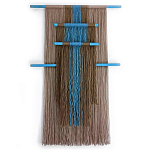 Дизайнерское Панно Макраме из хлопковых нитей Japan Wall Panel Blue варинант исполнения - 2 | Loft Concept в Костроме