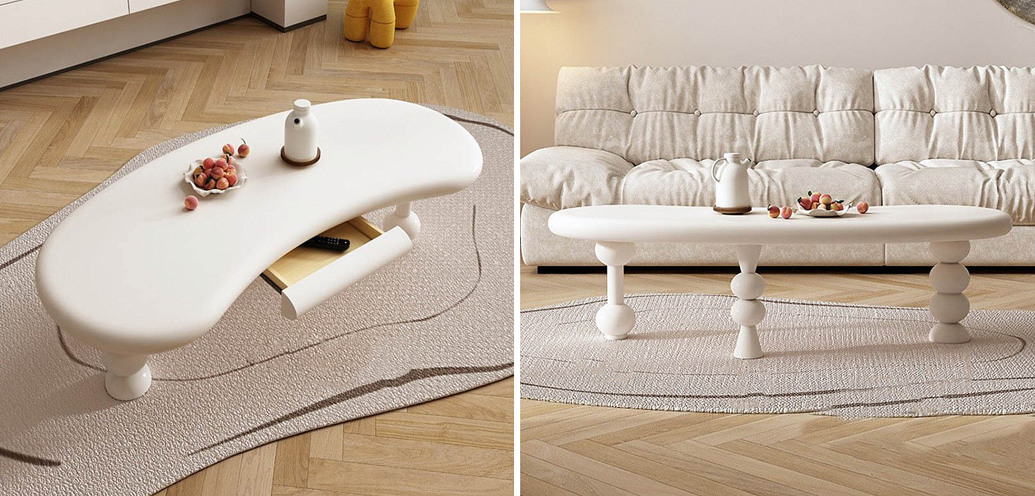 Кофейный стол с ящиком Martina Unique Shape Coffee Table Кофейный стол с ящиком Martina Unique Shape Coffee Table - Loft-Concept в Костроме