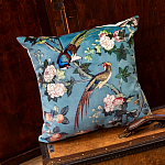 Подушка декоративная с изображением птицы в саду Chinoiserie Birds in the Garden Cushion варинант исполнения - 2 | Loft Concept в Костроме