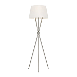 Торшер на трех тонких перекрещенных ножках с белым конусным абажуром из льна Feiss варинант исполнения - 5 | Loft Concept в Костроме
