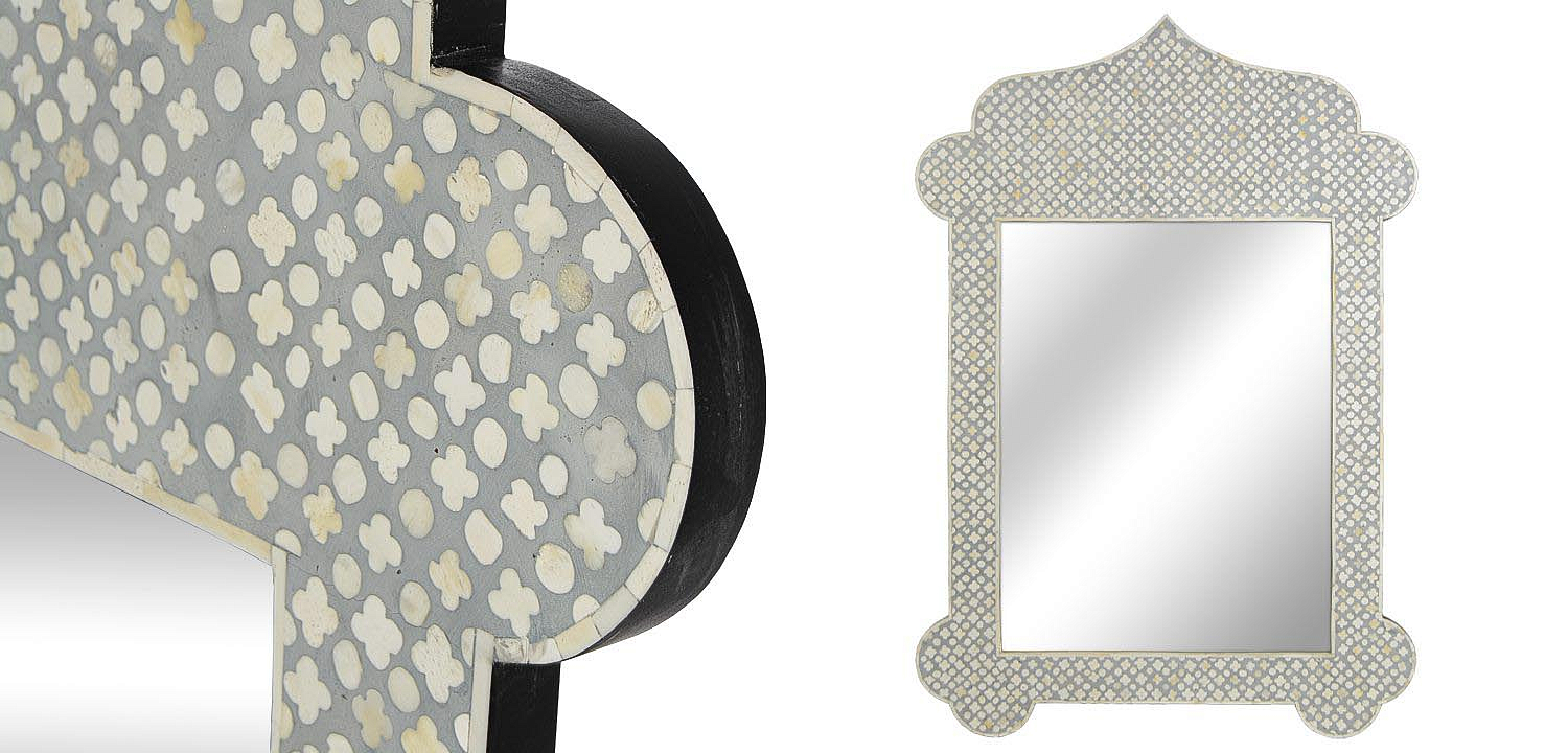 Зеркало Bone Inlay Dome Mirror Зеркало Bone Inlay Dome Mirror - Loft-Concept в Костроме