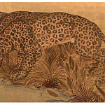 Картина с изображением Леопардов Leopards by stream варинант исполнения - 2 | Loft Concept в Костроме