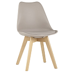 Стул с основой из пластика и мягким сиденьем Arvika Beige варинант исполнения - 1 | Loft Concept в Костроме