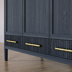 Большой Шкаф Primo Черный дуб с 3 дверьми и 3 выдвижными ящиками варинант исполнения - 5 | Loft Concept в Костроме